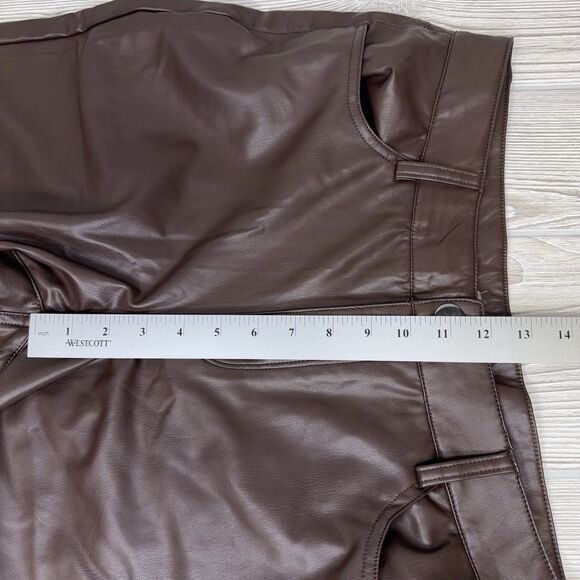 Maurices RTV Perfect Faux Leather Skinny High Rise Pant Women's 16 Reg Brown NWT - Picture 12 of 14